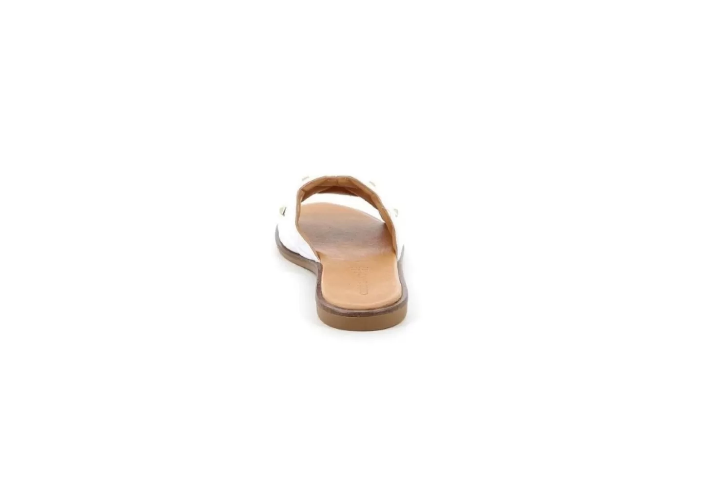 Donna Grunland Ciabatta Con Borchie Da Donna In Pelle Ci3004 Bianco