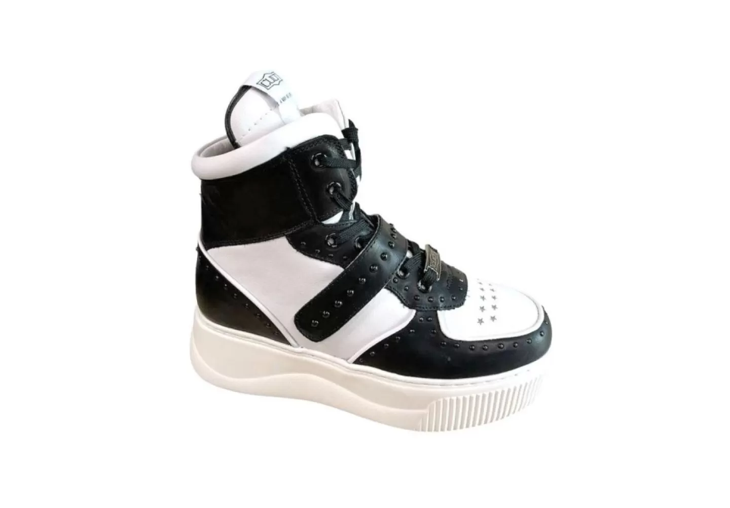 Donna Cult Perry Clw355601 Mid W Leather White Black