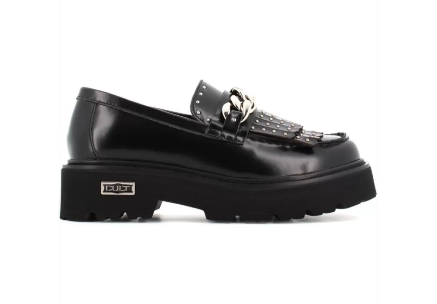 Donna Cult Mocassino Da Donna In Pelle Con Borchie Clw319402 Black