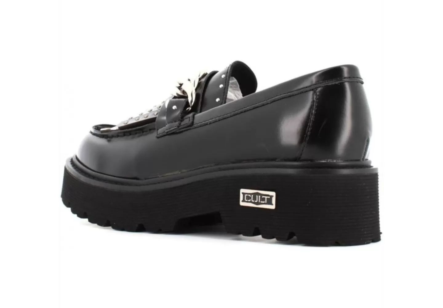 Donna Cult Mocassino Da Donna In Pelle Con Borchie Clw319402 Black