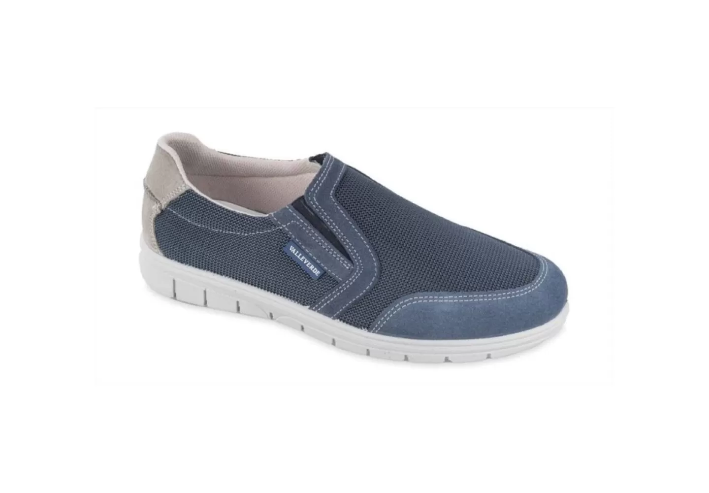 Uomo Valleverde Slip-On Da Uomo In Pelle 53880 Navy Extra-Light