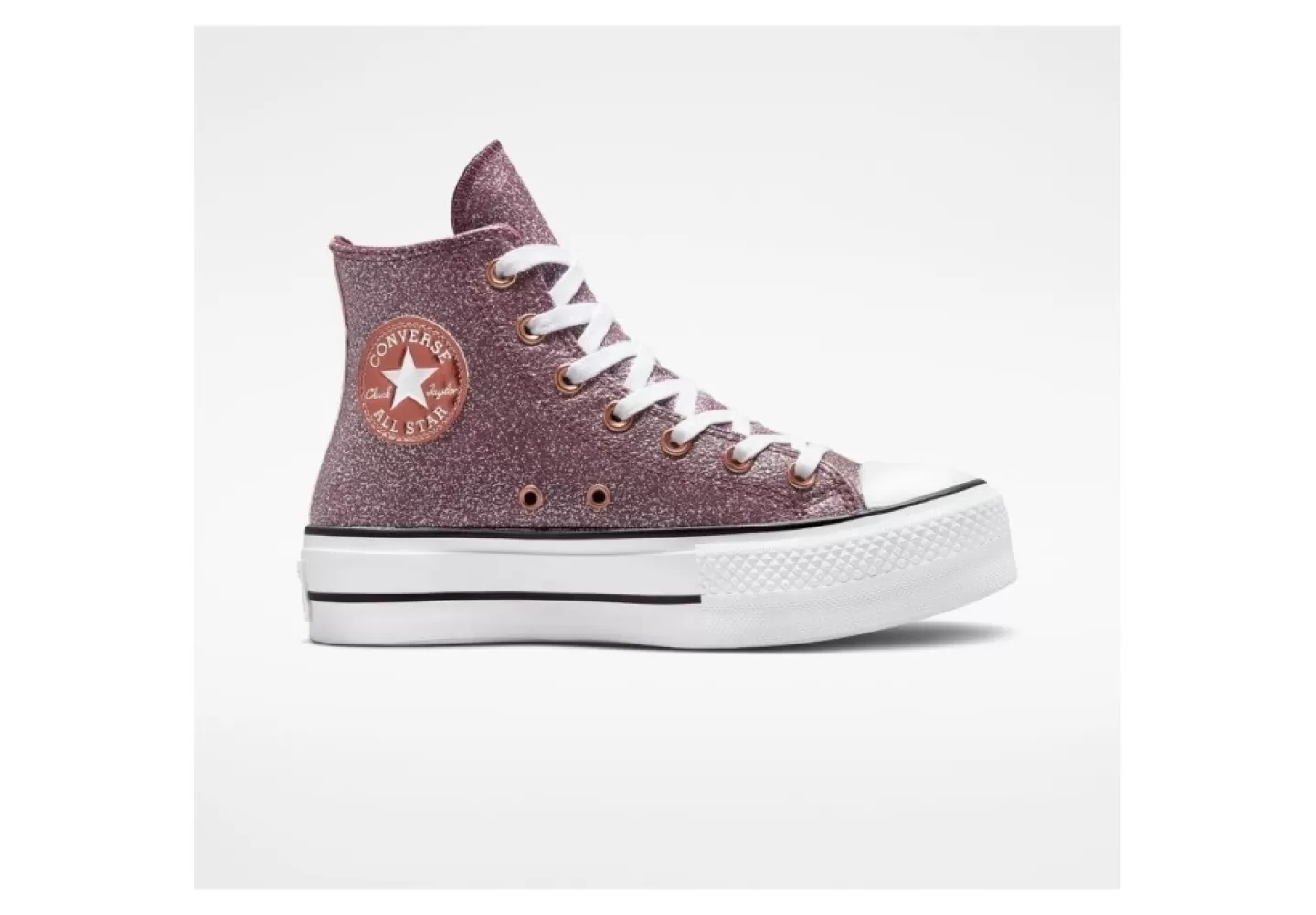 Donna Converse Sneaker Da Donna Alta Con Glitter Rosa A03240C