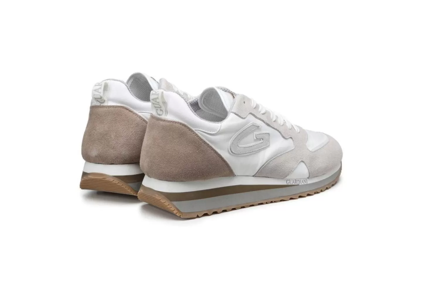 Uomo Guardiani Sneaker Da Uomo In Pelle Agm009200 Pearl White