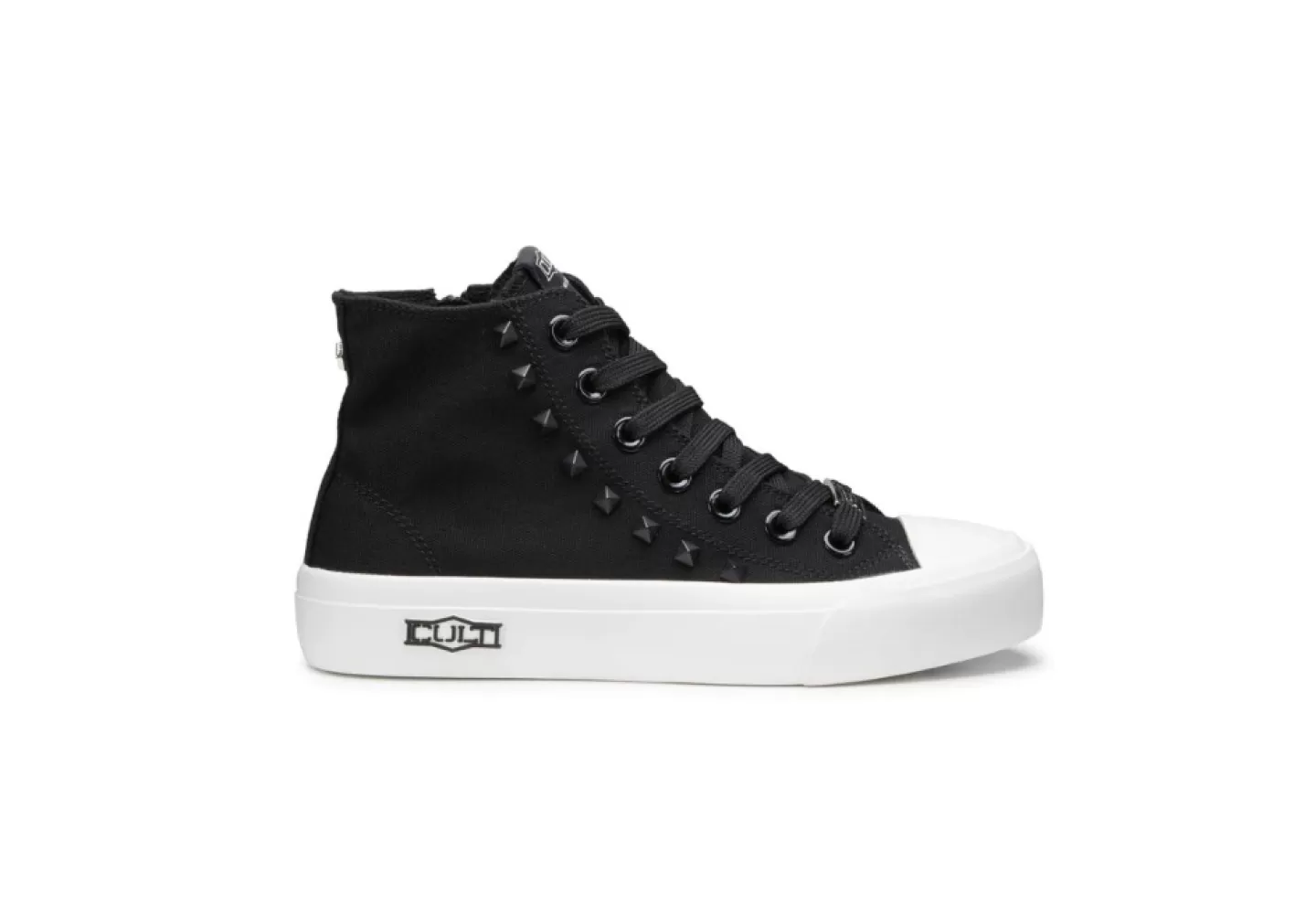 Donna Cult Sneakers Alte In Tela Placebo Clw364301 Nere