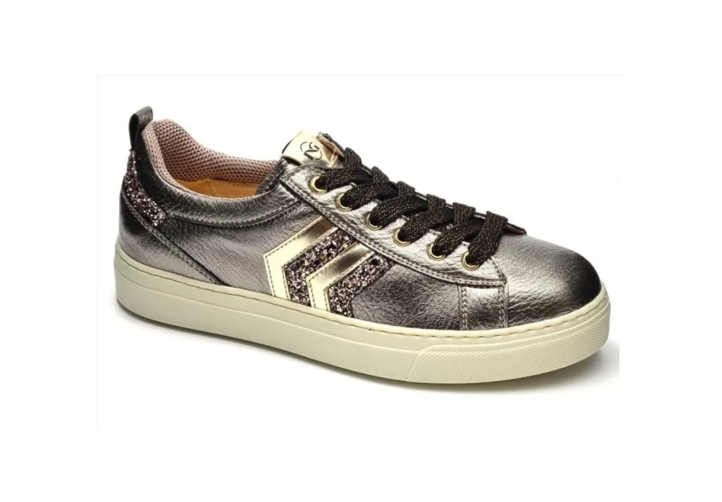 Donna Nero Giardini Teens Sneakers Casual Laminata Con Zip I131943F 415 Platino