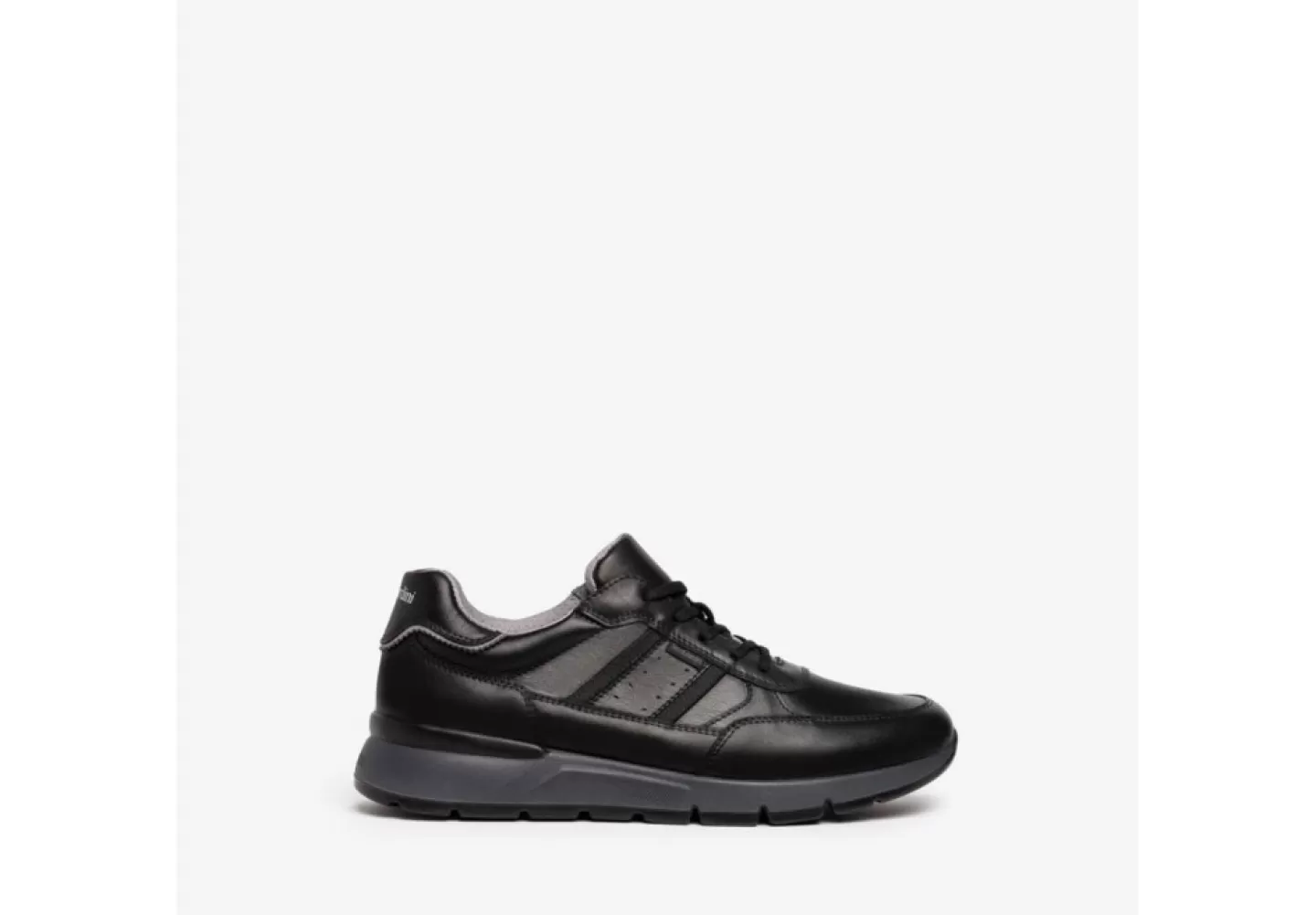 Uomo Nero Giardini Sneakers Da Uomo In Pelle Casual I202510U Nero