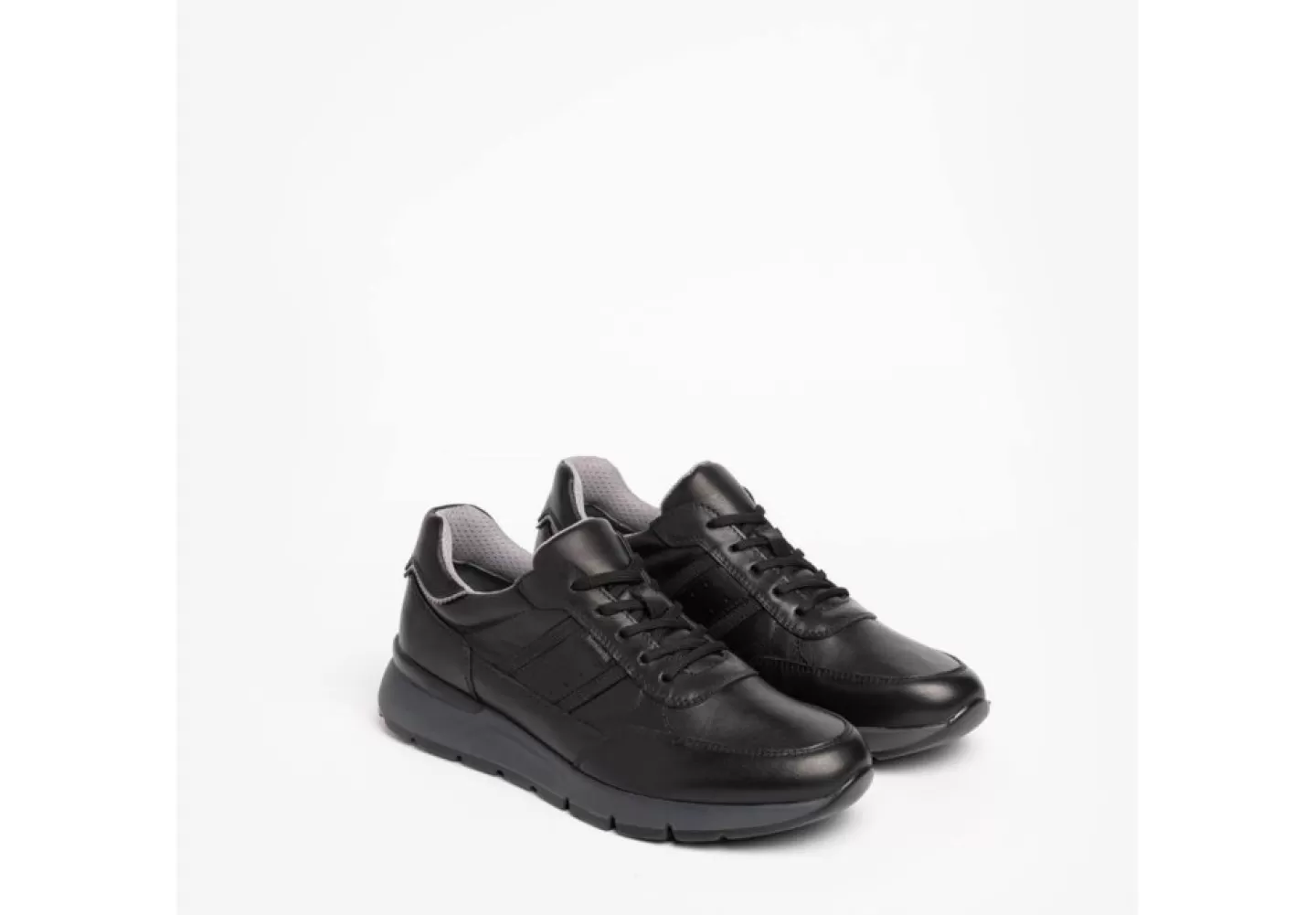 Uomo Nero Giardini Sneakers Da Uomo In Pelle Casual I202510U Nero