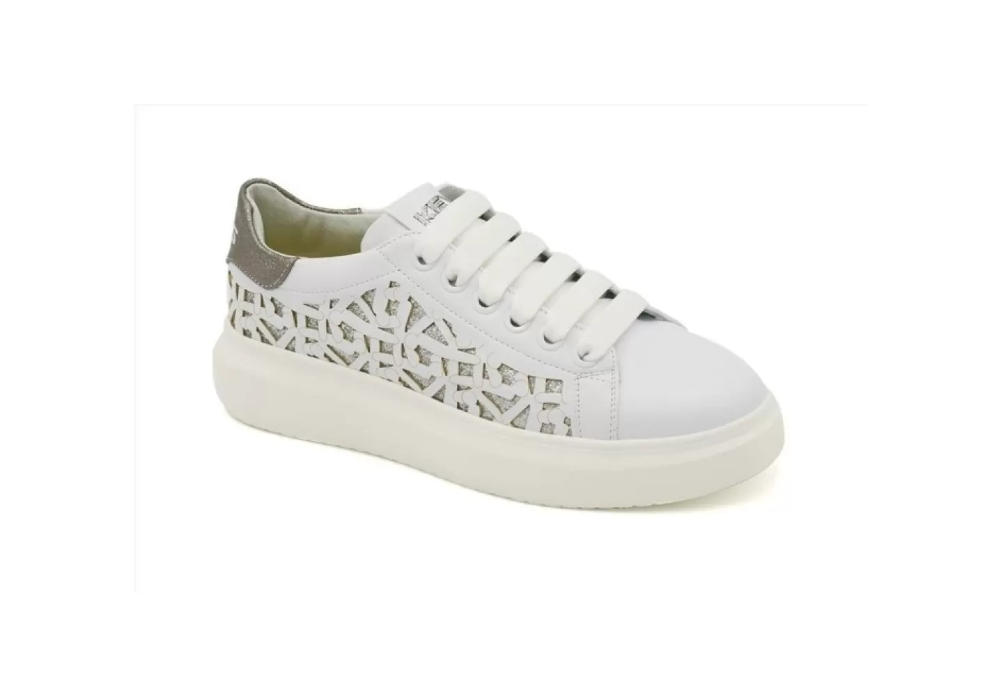 Donna Keys Sneakers In Similpelle Con Glitter K-4001